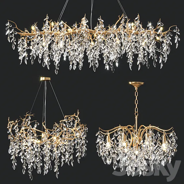 Crystal Chandelier Collection 3D Model Crystal Chandelier Collection 3D Model