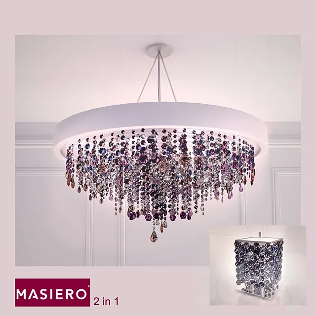 Crystal chandelier Masiero 3DModel Crystal chandelier Masiero 3DModel