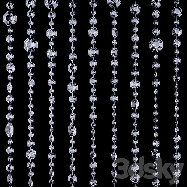 crystal curtain 3DModel