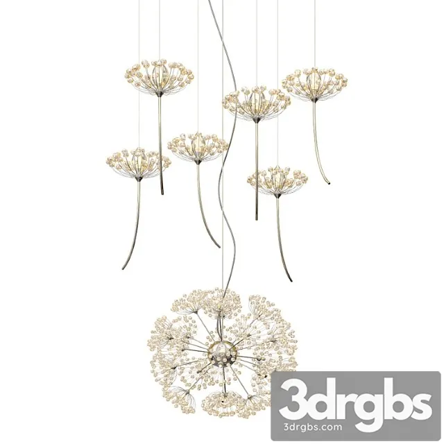 Crystal Dandelion Chandelier Northern European Style 2 3D Model Download Crystal Dandelion Chandelier Northern European Style 2 3D Model Download
