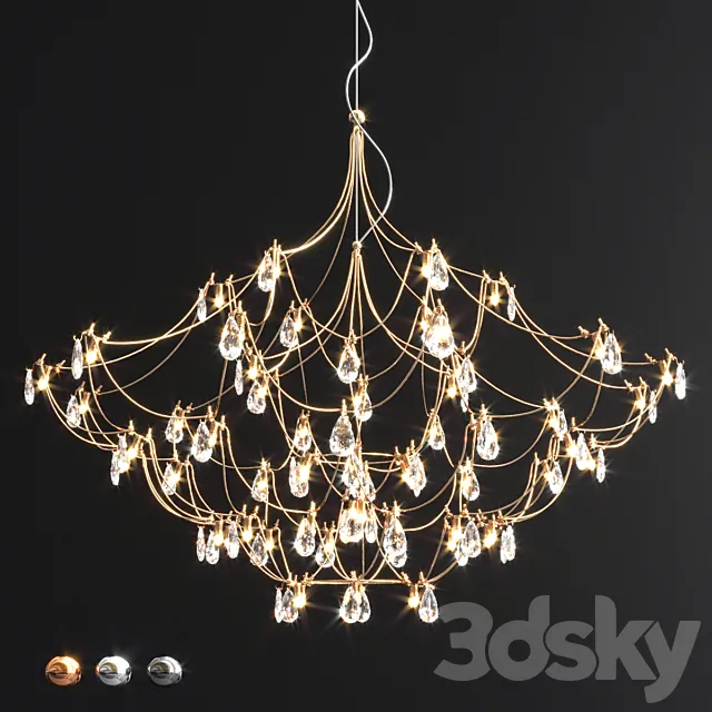 Crystal galaxy quasar chandelier 3D Model Crystal galaxy quasar chandelier 3D Model