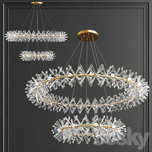 Crystal led chandelier 3D Model