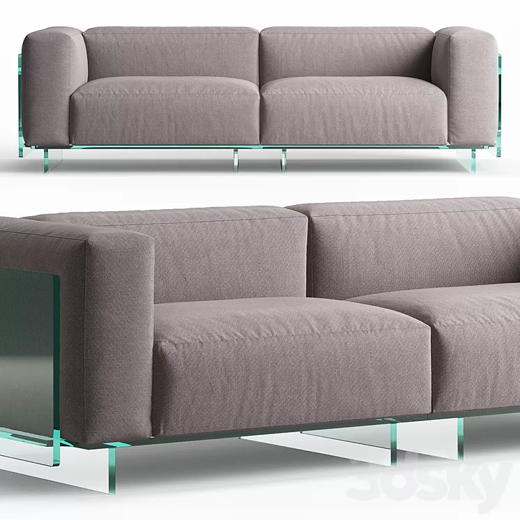Crystal Lounge Sofa by Glas Italia 3D Model