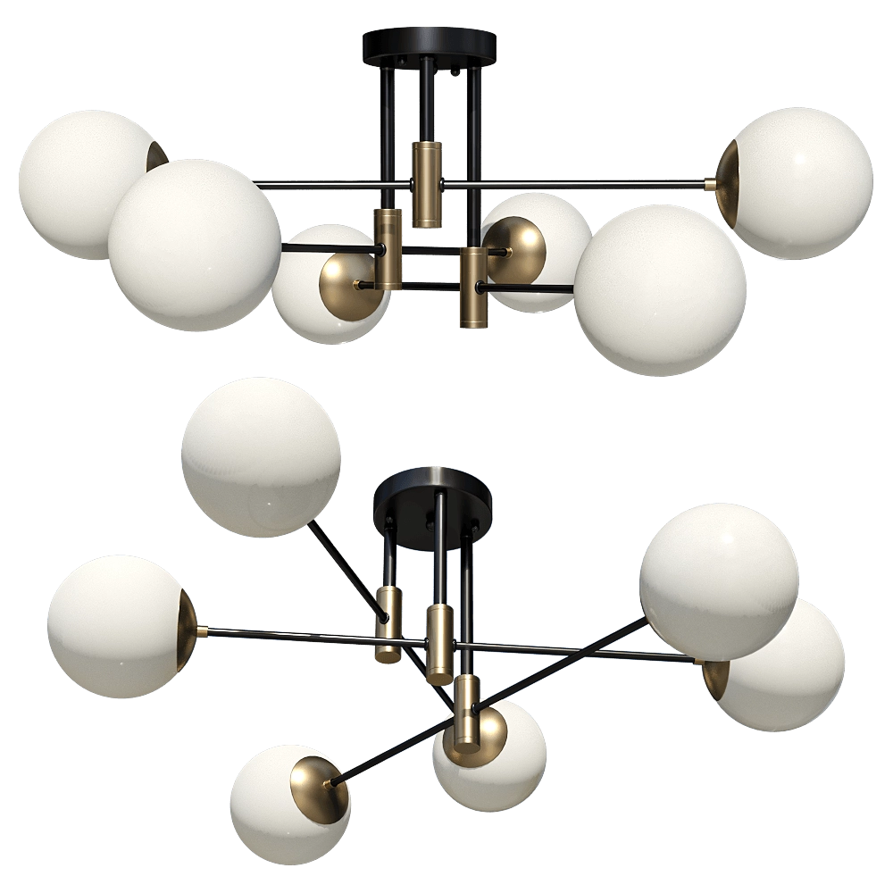 CRYSTAL LUX – Ceiling lamp Fidel PL6 Black 3D Model CRYSTAL LUX – Ceiling lamp Fidel PL6 Black 3D Model