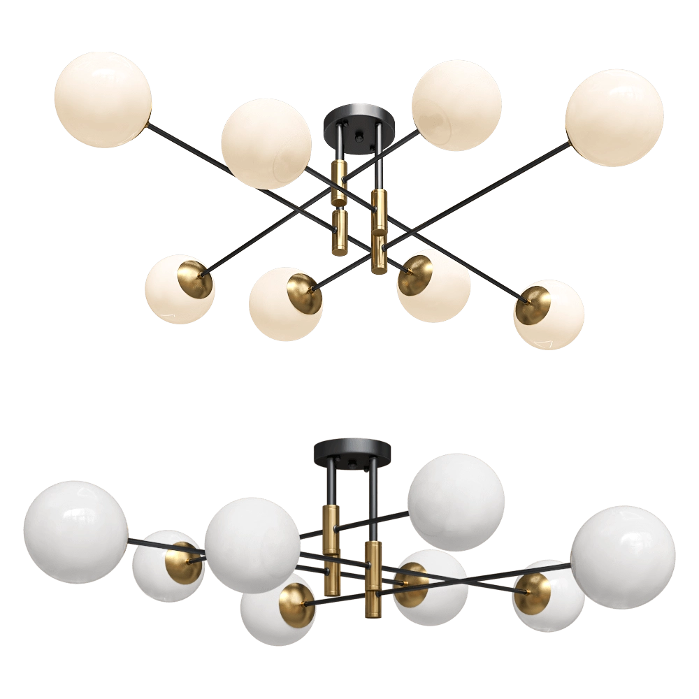 CRYSTAL LUX – Ceiling lamp Fidel PL8 Black 3D Model CRYSTAL LUX – Ceiling lamp Fidel PL8 Black 3D Model