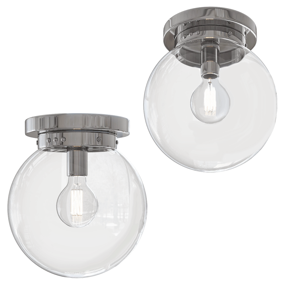 CRYSTAL LUX – Ceiling lamp Mario PL1 D250 Nickel/Transparente 3D Model CRYSTAL LUX – Ceiling lamp Mario PL1 D250 Nickel/Transparente 3D Model