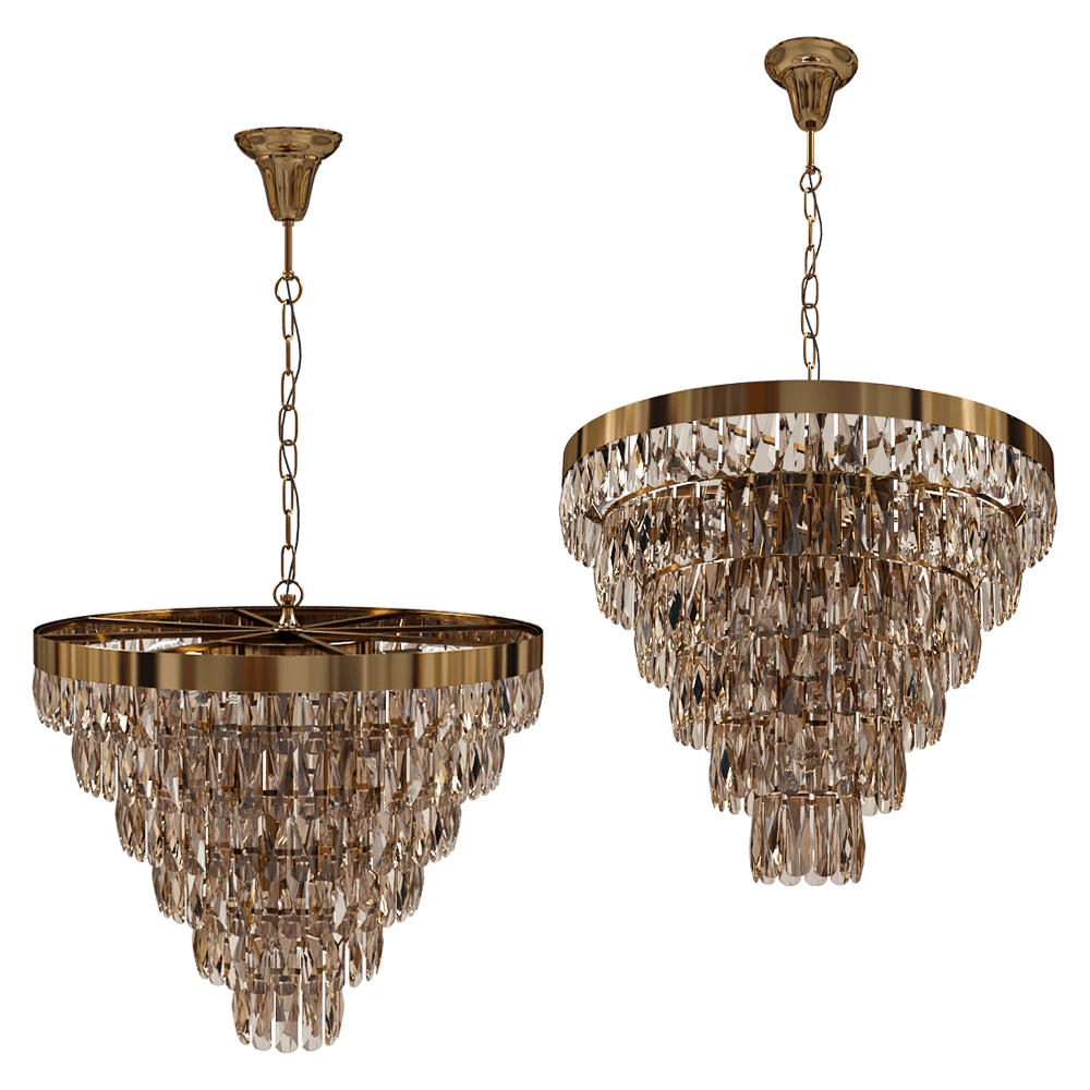 CRYSTAL LUX – Chandelier Abigail SP-PL15 D620 Gold/Amber 3D Model CRYSTAL LUX – Chandelier Abigail SP-PL15 D620 Gold/Amber 3D Model