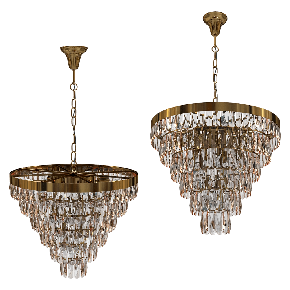 CRYSTAL LUX – Chandelier Abigail SP-PL15 D620 Gold/Transparent 3D Model CRYSTAL LUX – Chandelier Abigail SP-PL15 D620 Gold/Transparent 3D Model