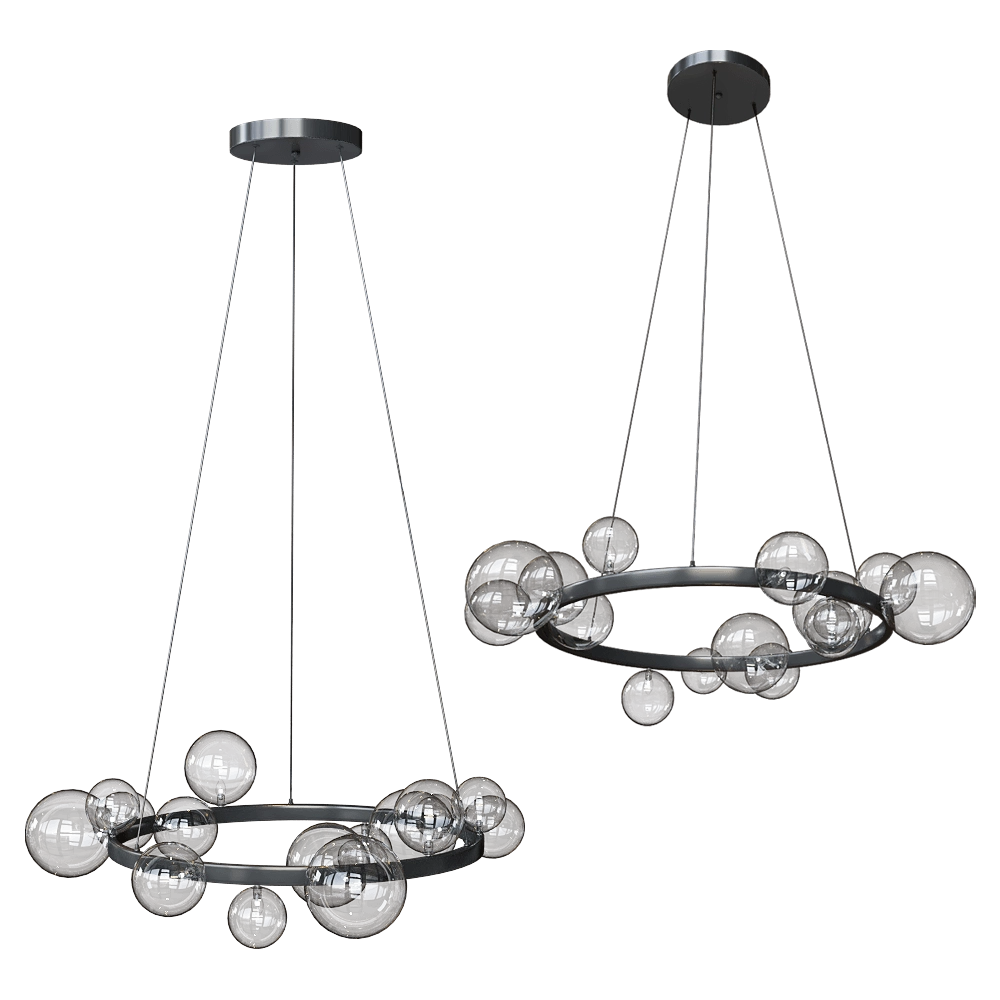 CRYSTAL LUX – Chandelier Agata SP15 V2 Black/Transparente 3D Model CRYSTAL LUX – Chandelier Agata SP15 V2 Black/Transparente 3D Model