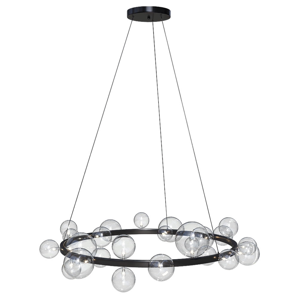 CRYSTAL LUX – Chandelier Agata SP24 Black/Transparente 3D Model CRYSTAL LUX – Chandelier Agata SP24 Black/Transparente 3D Model