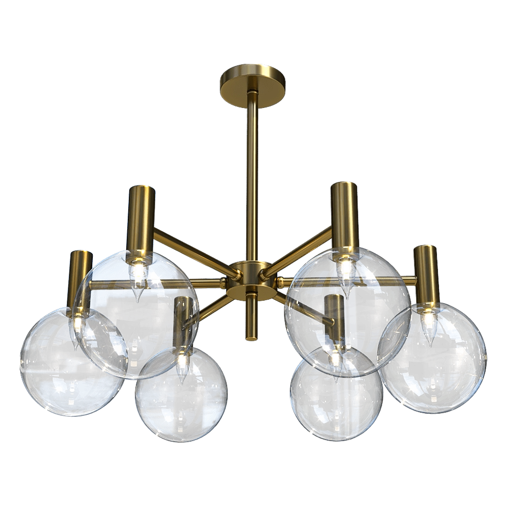 CRYSTAL LUX – Chandelier Andres SP6 Bronze/Transparente 3D Model CRYSTAL LUX – Chandelier Andres SP6 Bronze/Transparente 3D Model
