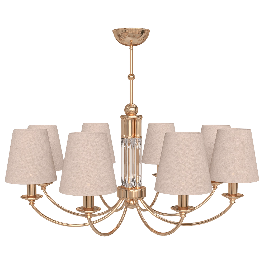 CRYSTAL LUX – Chandelier Camila SP8 Gold 3D Model CRYSTAL LUX – Chandelier Camila SP8 Gold 3D Model