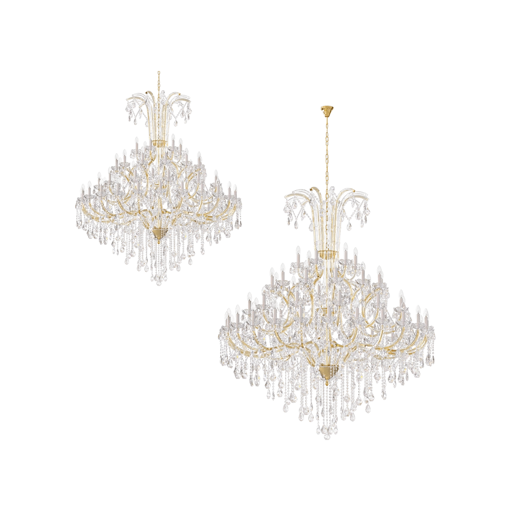 CRYSTAL LUX – Chandelier DIVA SP60 GOLD 3D Model