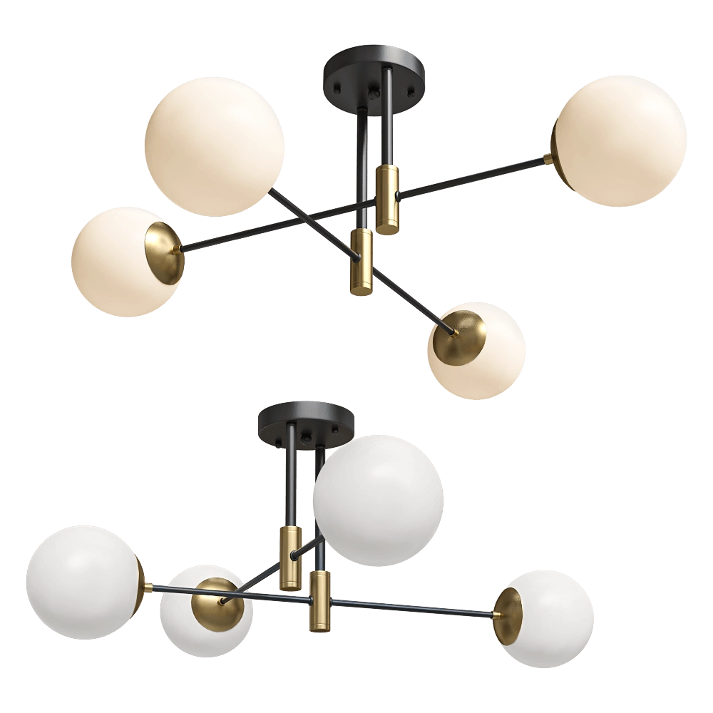 CRYSTAL LUX – Chandelier Fidel PL4 Black 3D Model CRYSTAL LUX – Chandelier Fidel PL4 Black 3D Model