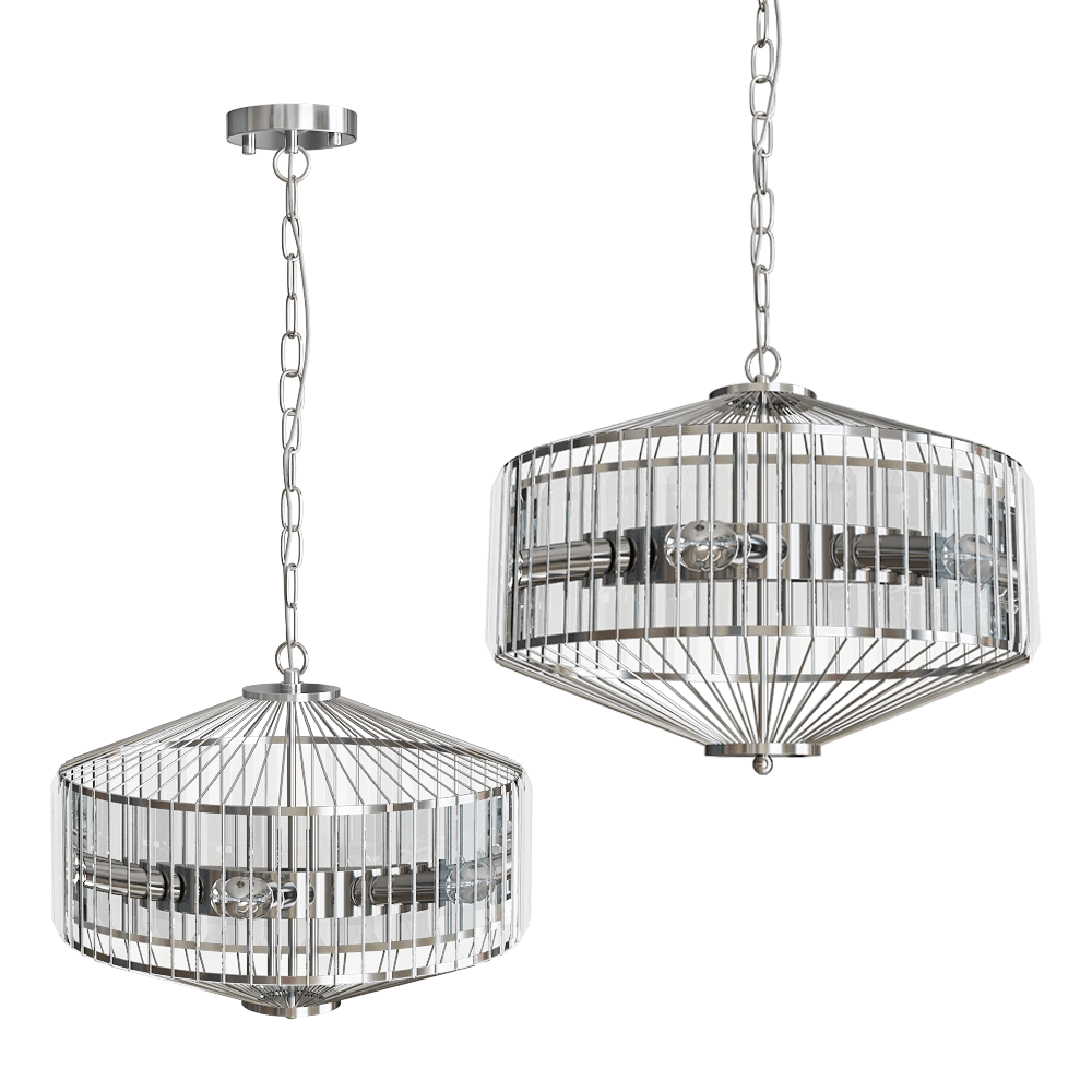 CRYSTAL LUX – Chandelier Fiesta SP5 Chrome/Transparent 3D Model CRYSTAL LUX – Chandelier Fiesta SP5 Chrome/Transparent 3D Model