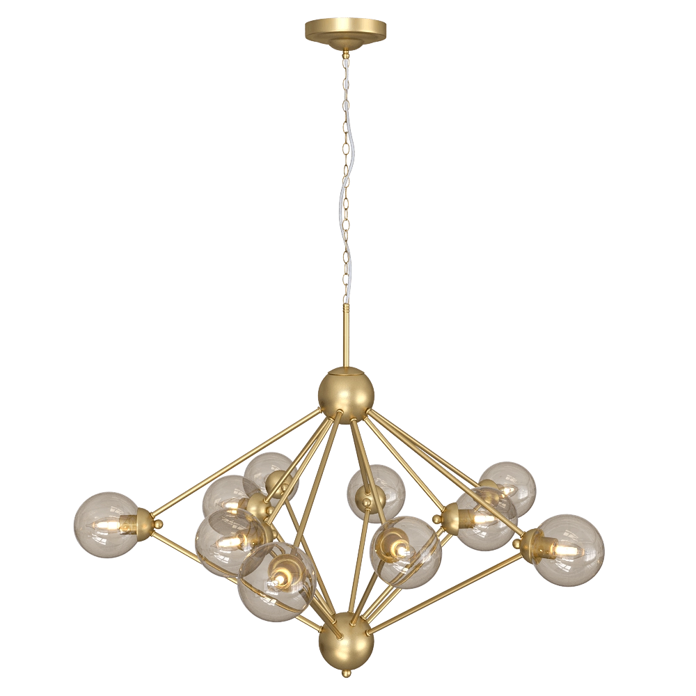CRYSTAL LUX – Chandelier Francisca SP10 Gold-Cognac 3D Model CRYSTAL LUX – Chandelier Francisca SP10 Gold-Cognac 3D Model