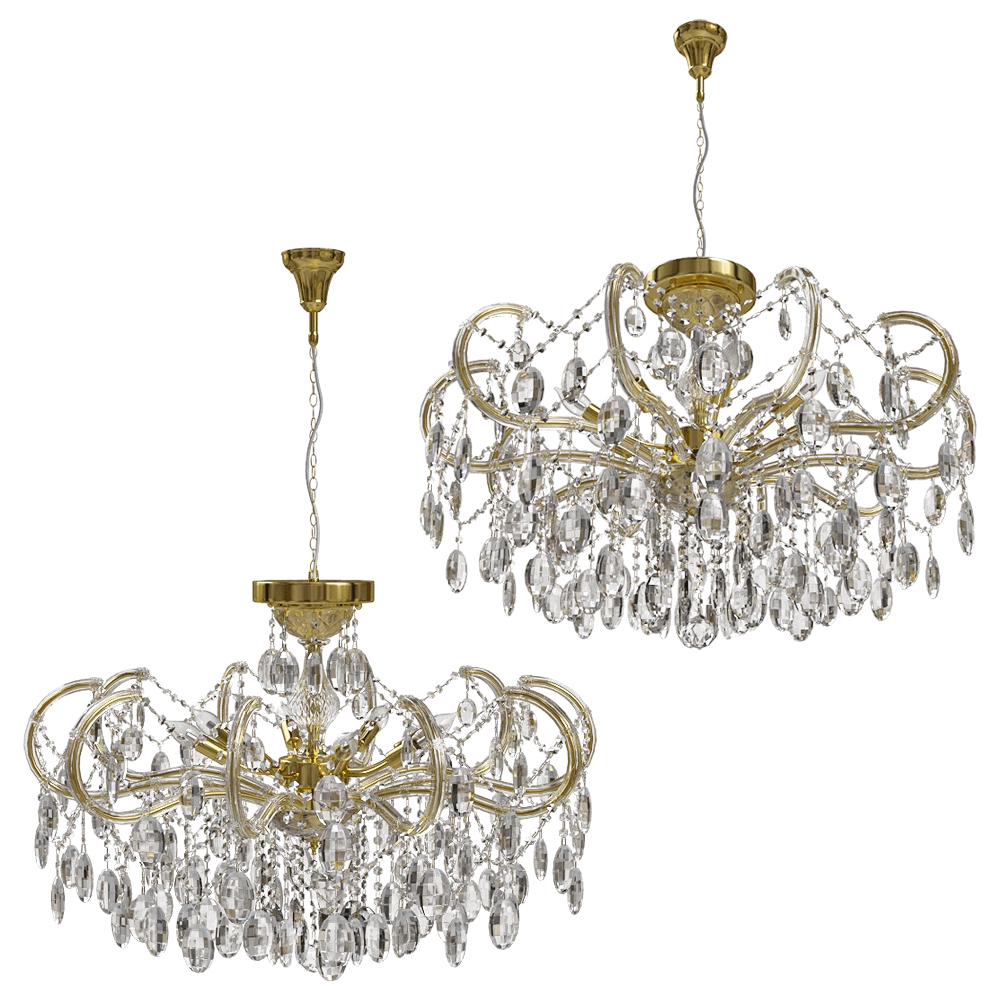 CRYSTAL LUX – Chandelier Hollywood SP-PL10 Gold D1000 3D Model CRYSTAL LUX – Chandelier Hollywood SP-PL10 Gold D1000 3D Model