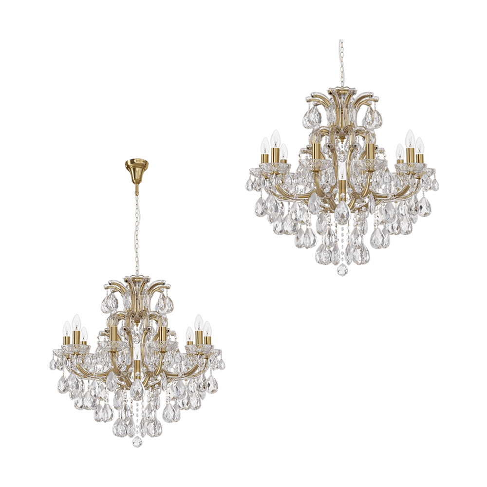 CRYSTAL LUX – Chandelier Isabel SP11 Gold 3D Model