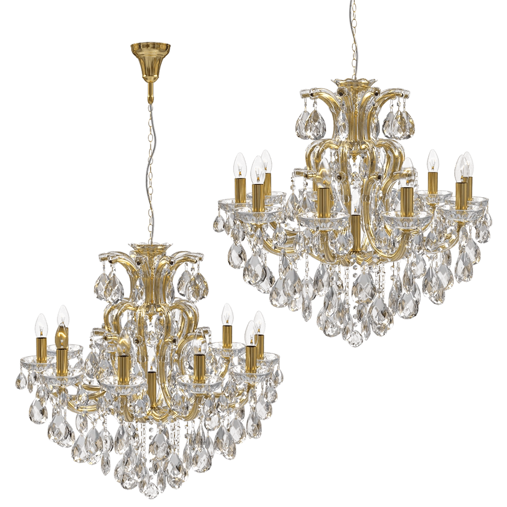 CRYSTAL LUX – Chandelier Isabel SP11 Gold/Transparent 3D Model CRYSTAL LUX – Chandelier Isabel SP11 Gold/Transparent 3D Model
