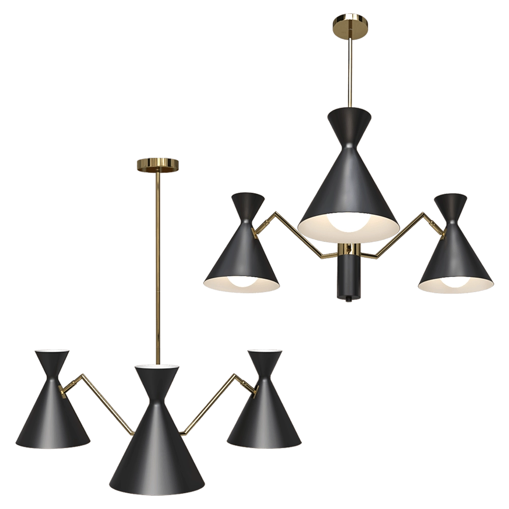 CRYSTAL LUX – Chandelier Joven SP3 Gold/Black 3D Model CRYSTAL LUX – Chandelier Joven SP3 Gold/Black 3D Model