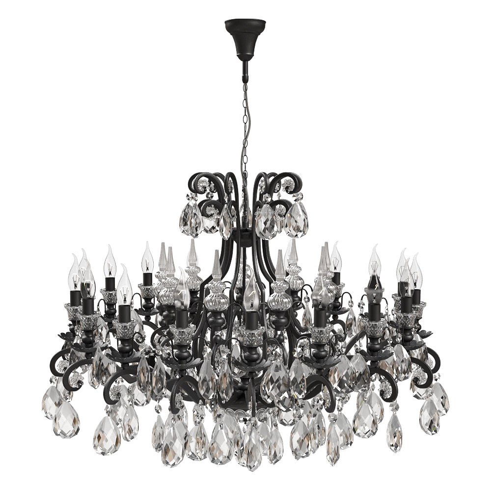 CRYSTAL LUX – Chandelier Magnifico SP19 Black/Transparent 3D Model CRYSTAL LUX – Chandelier Magnifico SP19 Black/Transparent 3D Model