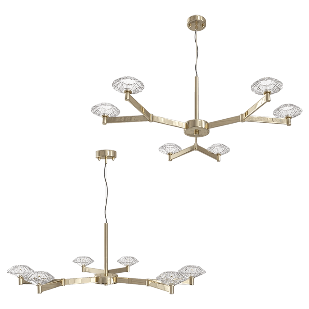 CRYSTAL LUX – Chandelier Rebeca SP10 Gold 3D Model CRYSTAL LUX – Chandelier Rebeca SP10 Gold 3D Model