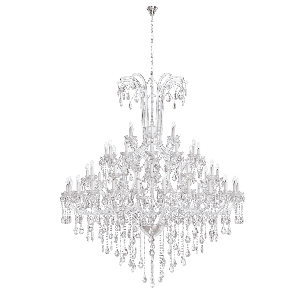 CRYSTAL LUX – Pendant chandelier Diva SP60 Chrome 3D Model CRYSTAL LUX – Pendant chandelier Diva SP60 Chrome 3D Model
