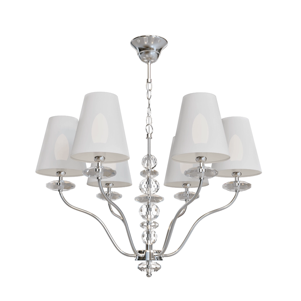 CRYSTAL LUX – Pendant lamp Armando SP6 Chrome 3D Model CRYSTAL LUX – Pendant lamp Armando SP6 Chrome 3D Model
