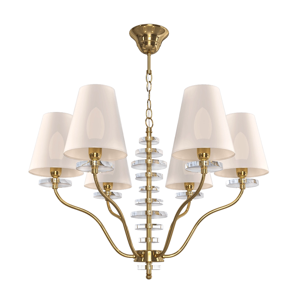 CRYSTAL LUX – Pendant lamp Armando SP6 Gold 3D Model CRYSTAL LUX – Pendant lamp Armando SP6 Gold 3D Model