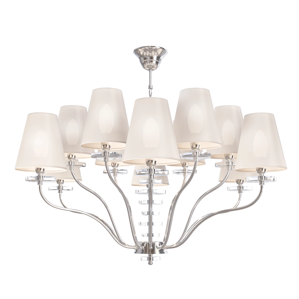 CRYSTAL LUX – Pendant lamp Armando SP6+6 Chrome 3D Model CRYSTAL LUX – Pendant lamp Armando SP6+6 Chrome 3D Model