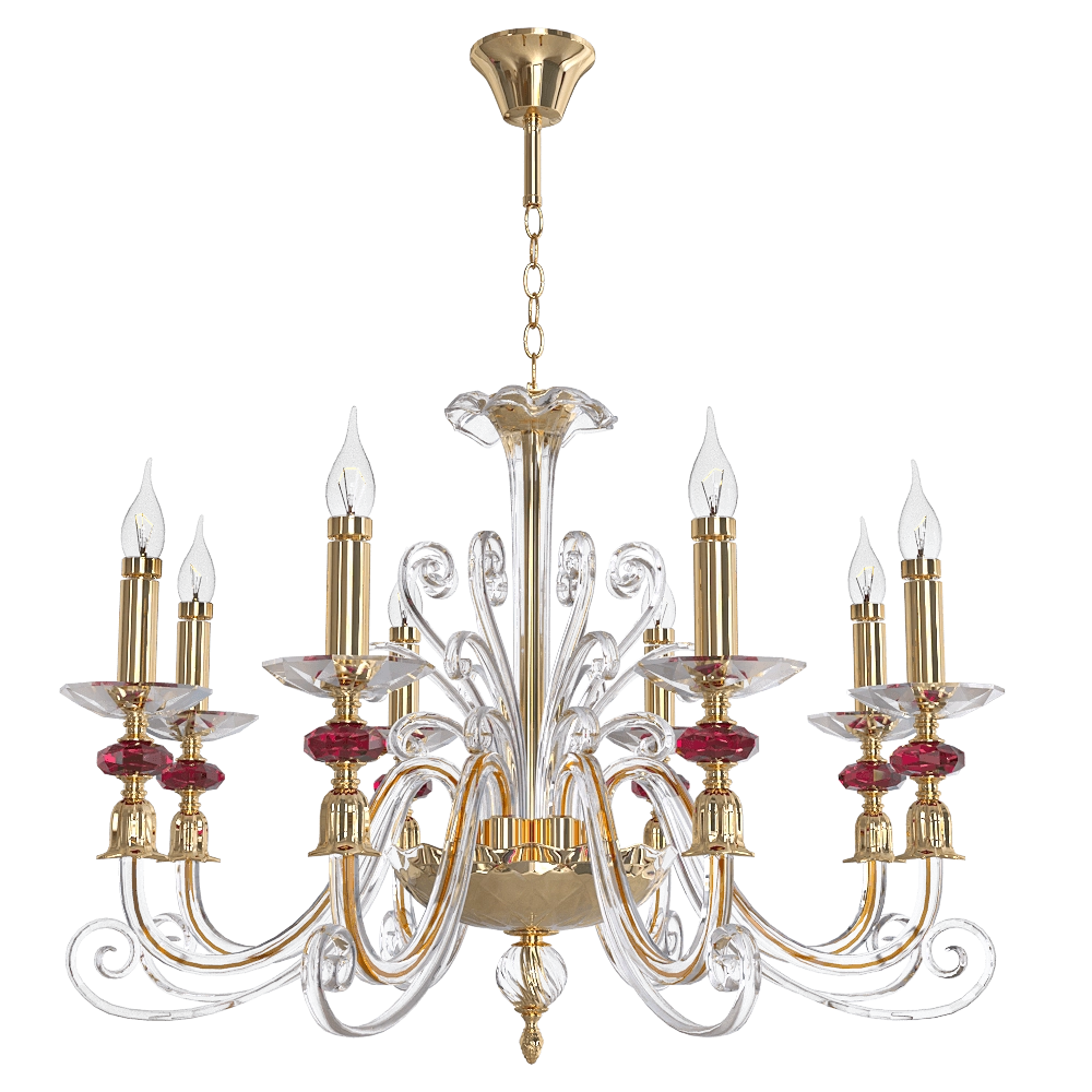 CRYSTAL LUX – Pendant lamp Catarina AP6 Gold -Transparent-Cognac 3D Model CRYSTAL LUX – Pendant lamp Catarina AP6 Gold -Transparent-Cognac 3D Model