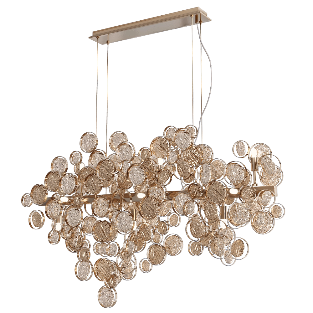 CRYSTAL LUX – Pendant lamp Deseo SP12 L1000 Gold 3D Model CRYSTAL LUX – Pendant lamp Deseo SP12 L1000 Gold 3D Model