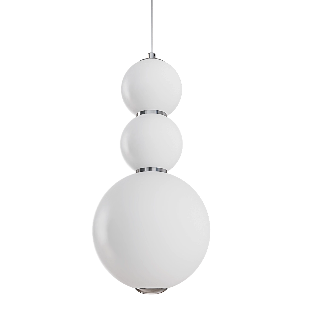 CRYSTAL LUX – Pendant lamp Desi SP3 ChromeWhite 3D Model CRYSTAL LUX – Pendant lamp Desi SP3 ChromeWhite 3D Model