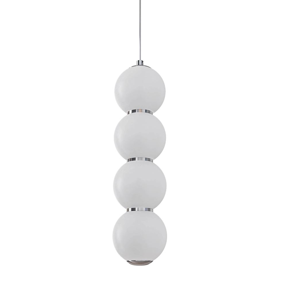 CRYSTAL LUX – Pendant lamp Desi SP4 Chrome/White 3D Model CRYSTAL LUX – Pendant lamp Desi SP4 Chrome/White 3D Model
