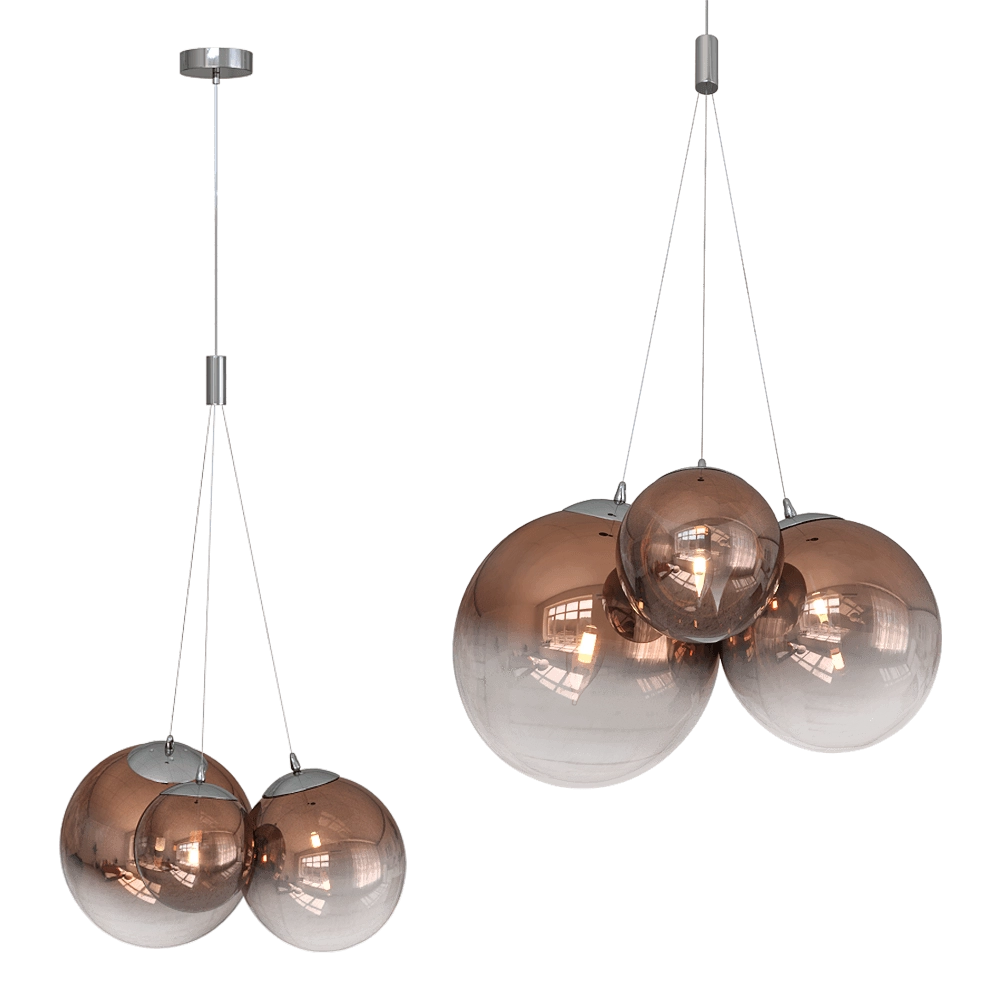CRYSTAL LUX – Pendant lamp Elche SP3 Copper 3D Model CRYSTAL LUX – Pendant lamp Elche SP3 Copper 3D Model