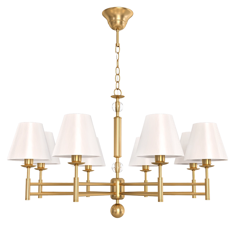 CRYSTAL LUX – Pendant lamp Flavio SP8 gold 3D Model CRYSTAL LUX – Pendant lamp Flavio SP8 gold 3D Model