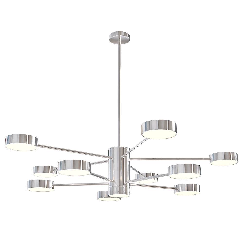 CRYSTAL LUX – Pendant lamp Goracio SP10 D1100 chrome 3D Model CRYSTAL LUX – Pendant lamp Goracio SP10 D1100 chrome 3D Model