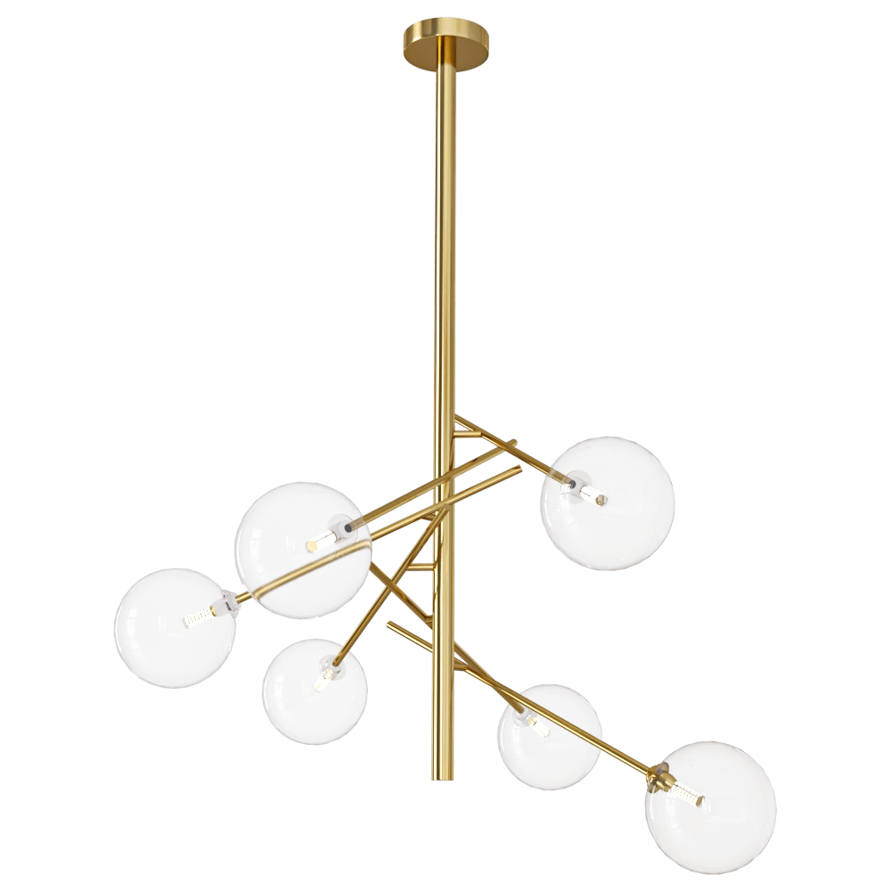 CRYSTAL LUX – Pendant lamp Marcos SP6 bronze 3D Model CRYSTAL LUX – Pendant lamp Marcos SP6 bronze 3D Model