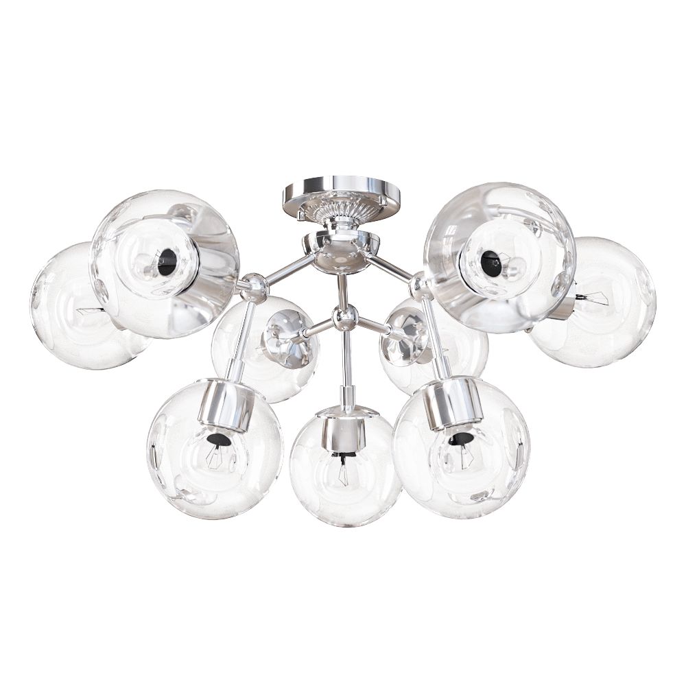 CRYSTAL LUX – Pendant lamp Medea PL9 chrome 3D Model CRYSTAL LUX – Pendant lamp Medea PL9 chrome 3D Model