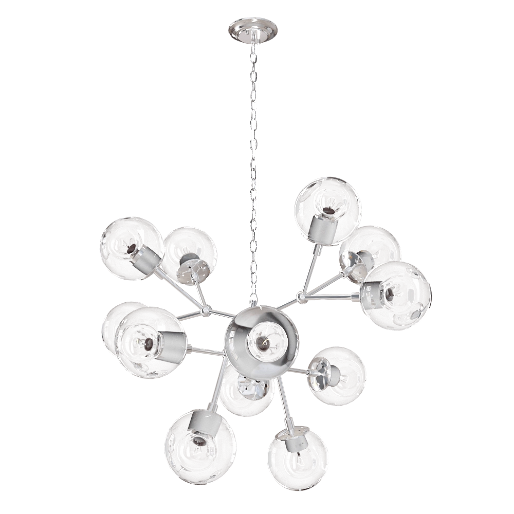 CRYSTAL LUX – Pendant lamp Medea SP12 chrome 3D Model CRYSTAL LUX – Pendant lamp Medea SP12 chrome 3D Model