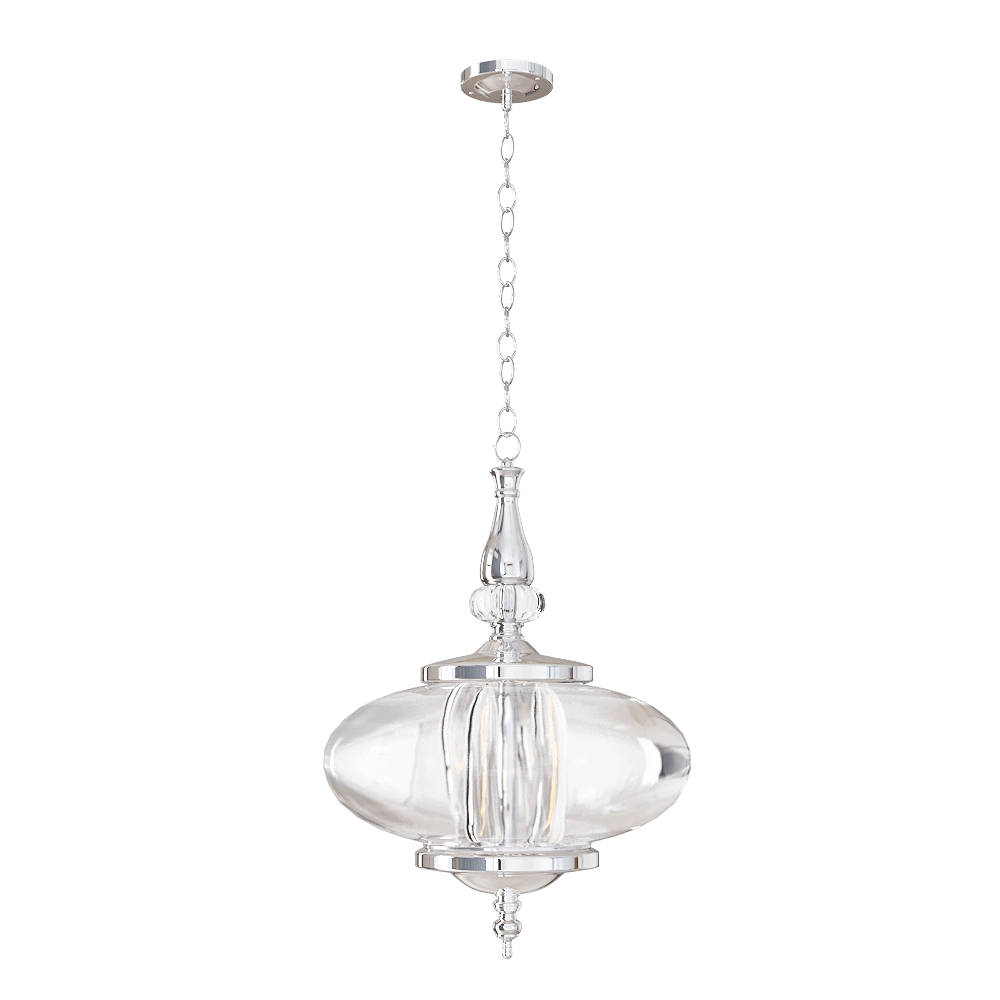 CRYSTAL LUX – Pendant lamp Miel SP4 chrome 3D Model CRYSTAL LUX – Pendant lamp Miel SP4 chrome 3D Model