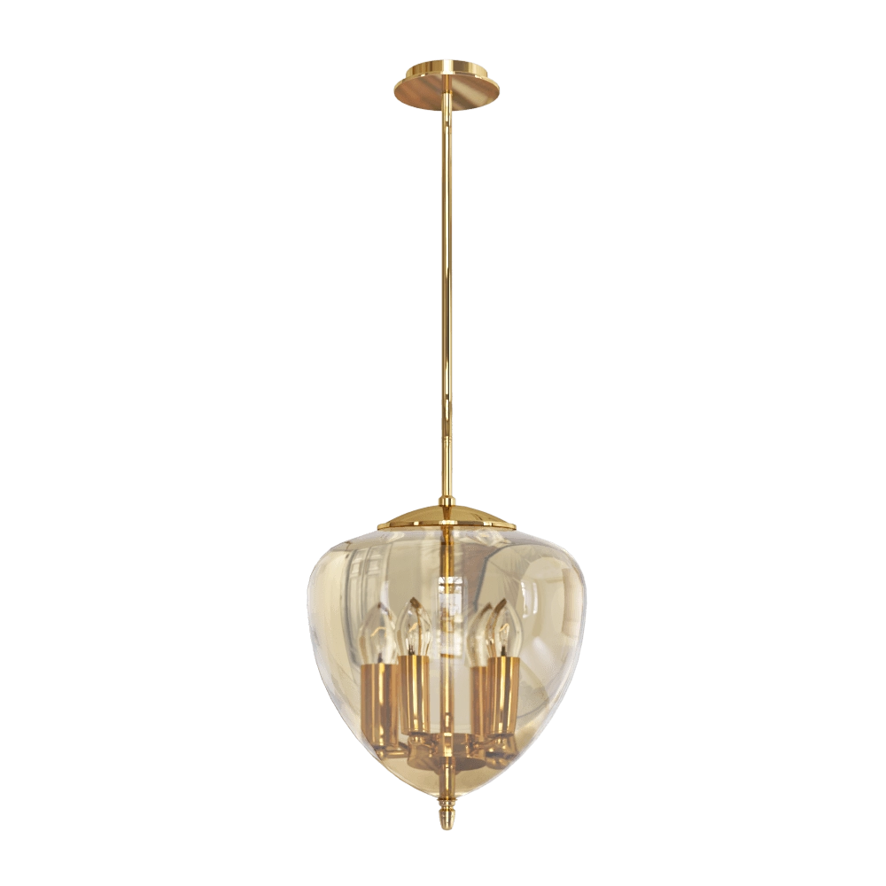 CRYSTAL LUX – Pendant lamp Milagro SP4 gold 3D Model CRYSTAL LUX – Pendant lamp Milagro SP4 gold 3D Model