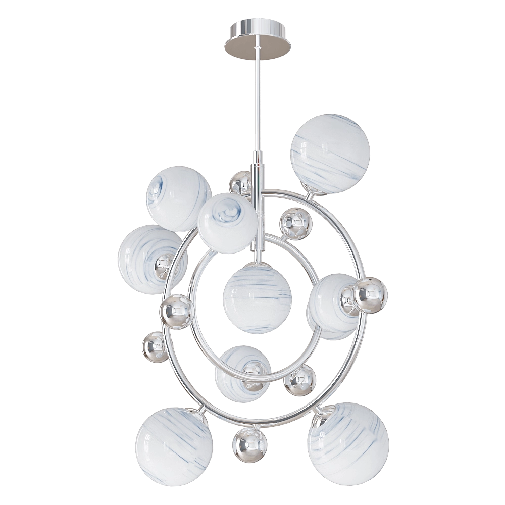 CRYSTAL LUX – Pendant lamp Salvadore SP8V chromium 3D Model CRYSTAL LUX – Pendant lamp Salvadore SP8V chromium 3D Model