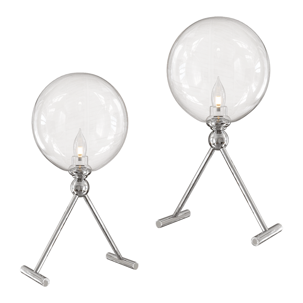 CRYSTAL LUX – Table lamp Fabricio LG1 Chrome/Transparente 3D Model CRYSTAL LUX – Table lamp Fabricio LG1 Chrome/Transparente 3D Model