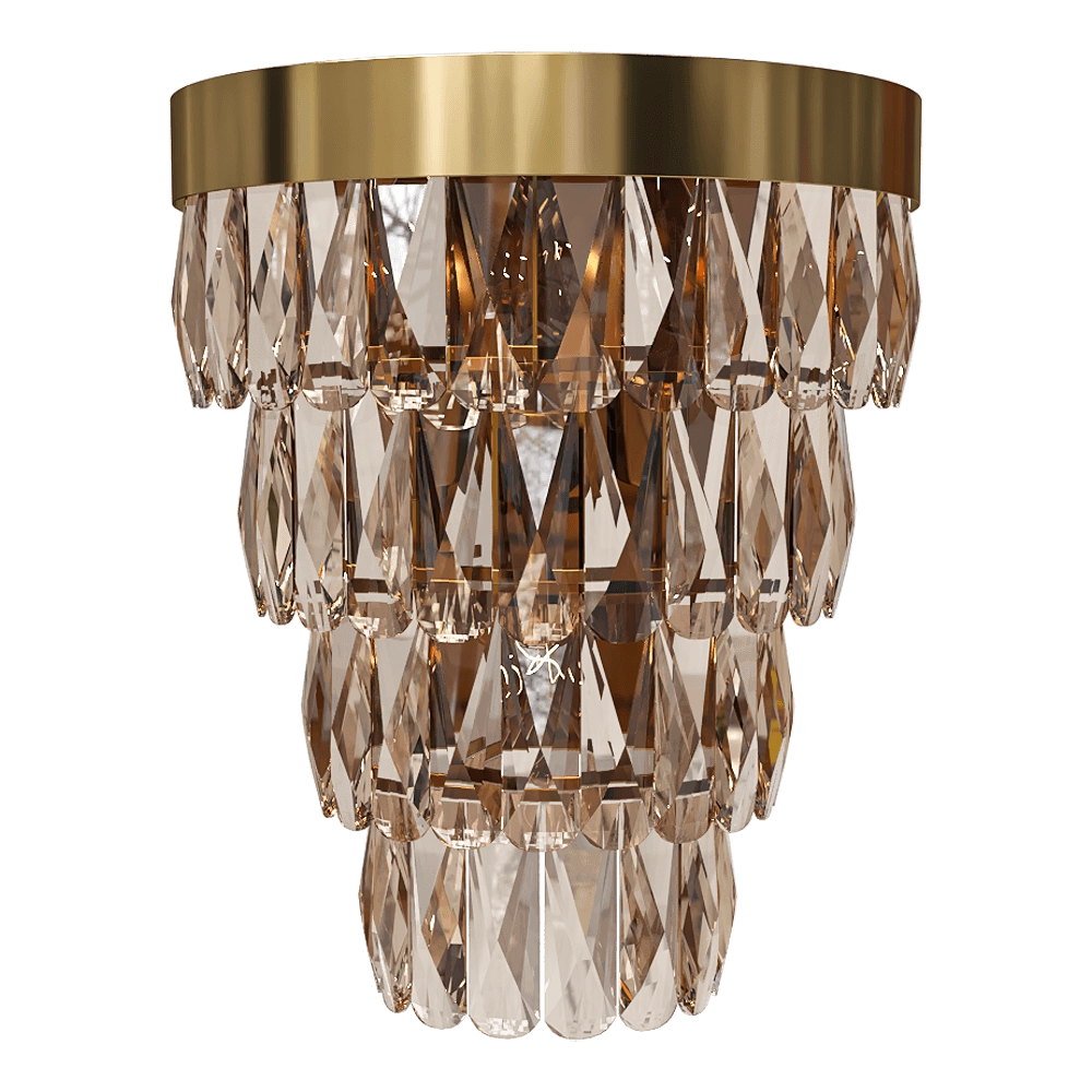 CRYSTAL LUX – Wall lamp Abigail AP3 Gold/Amber 3D Model CRYSTAL LUX – Wall lamp Abigail AP3 Gold/Amber 3D Model
