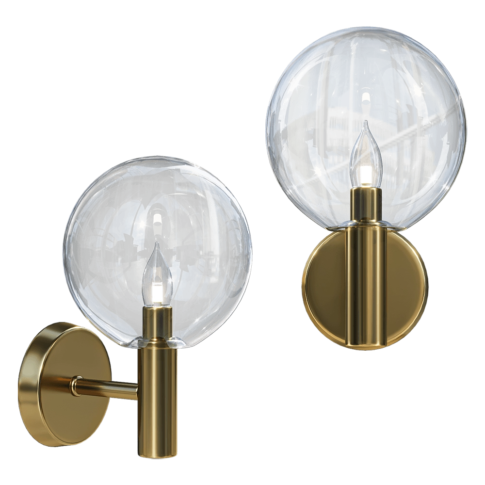 CRYSTAL LUX – Wall lamp Andres AP1 Bronze/Transparente 3D Model