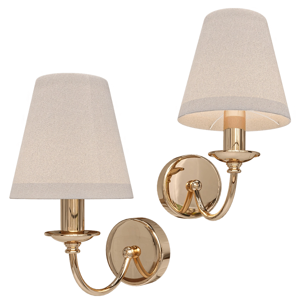 CRYSTAL LUX – Wall lamp Camila AP1 Gold 3D Model CRYSTAL LUX – Wall lamp Camila AP1 Gold 3D Model