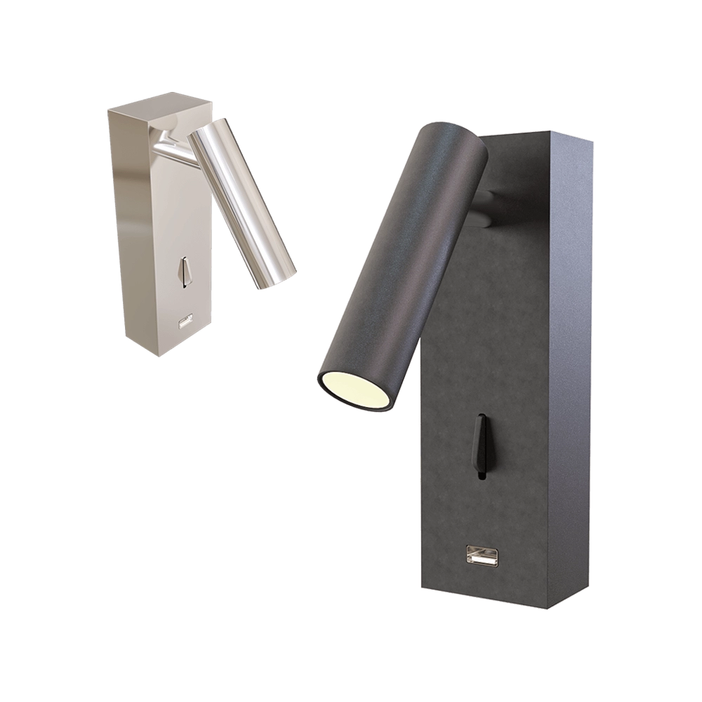 CRYSTAL LUX – Wall lamp CLT USB BL 3D Model CRYSTAL LUX – Wall lamp CLT USB BL 3D Model