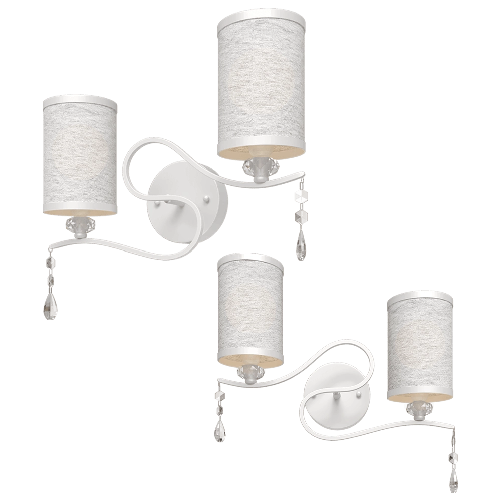 CRYSTAL LUX – Wall lamp Elisa AP2 White 3D Model CRYSTAL LUX – Wall lamp Elisa AP2 White 3D Model