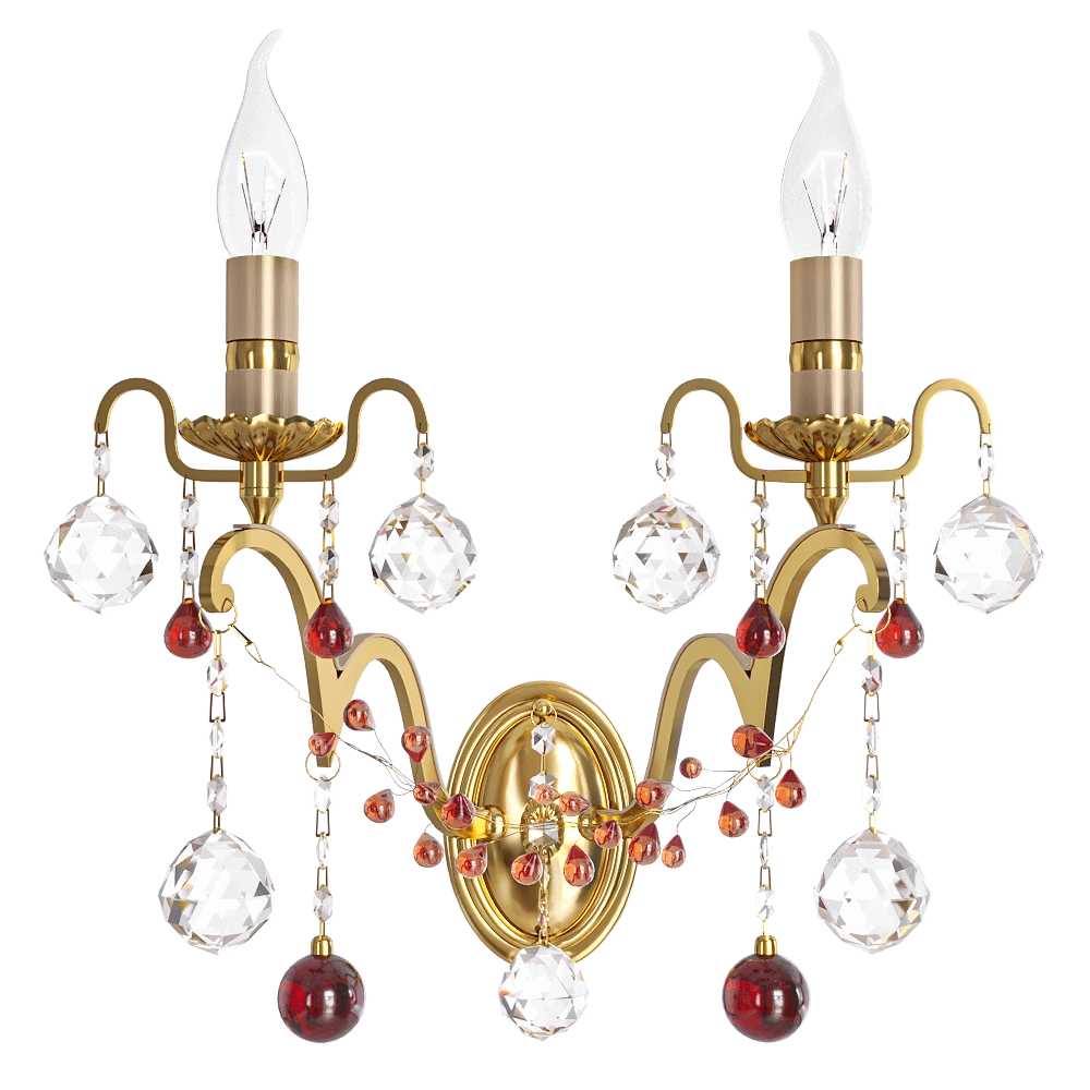 CRYSTAL LUX – Wall lamp Fruta AP2 gold 3D Model CRYSTAL LUX – Wall lamp Fruta AP2 gold 3D Model